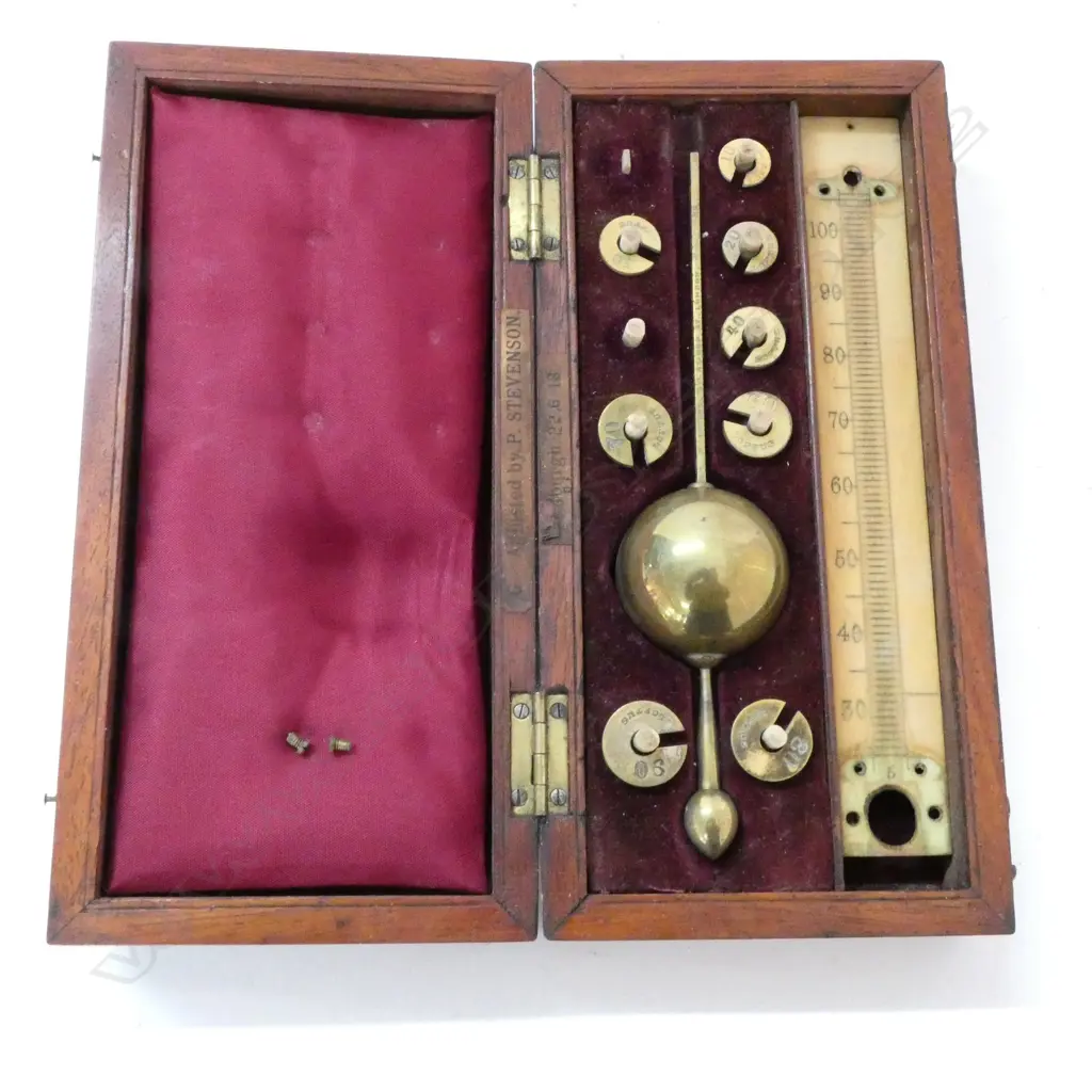 SIKES' HYGOMETER by LOFTUS,  IN MAHOG CASE,MISSING PARTS Image 1++